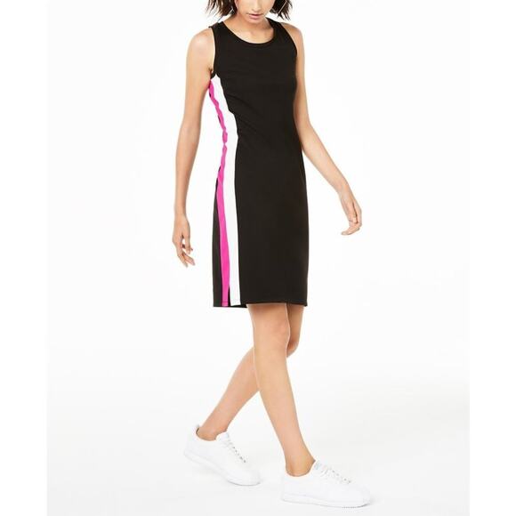 Bar III Pink Bon Bon Varsity Stripe Sheath Dress M - Picture 1 of 10